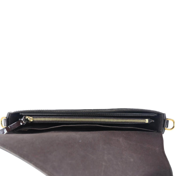 LOUIS VUITTON Felicie Pochette Monogram Vernis Shoulder Bag Amarante