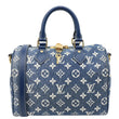 LOUIS VUITTON Speedy 25 Bandouliere Monogram Jacquard Denim Shoulder Bag Blue