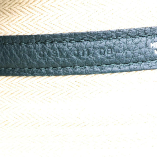 HERMES Garden Party 36 Negonda Leather Tote Bag Teal