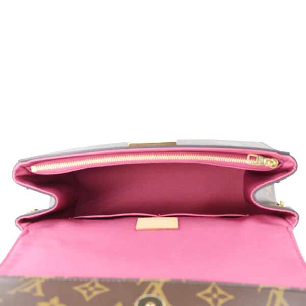 LOUIS VUITTON Cluny BB Monogram Canvas Crossbody Bag Brown