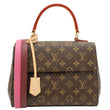 LOUIS VUITTON Cluny BB Monogram Canvas Crossbody Bag Brown