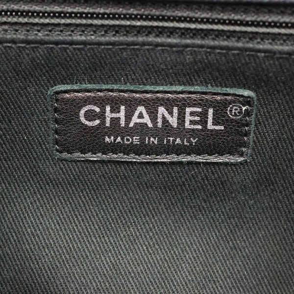 CHANEL Double Carry Waist Flap Small Iridescent Quilted Goatskin Chain Shoulder Bag Purple