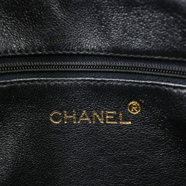 CHANEL CC Tassel Vintage Lambskin Quilted Leather Camera Bag Black
