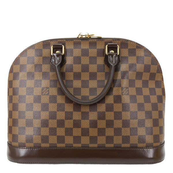 LOUIS VUITTON Alma PM Damier Ebene Satchel Bag Brown