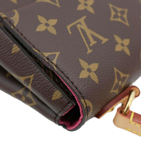 LOUIS VUITTON Cluny BB Monogram Canvas Crossbody Bag Brown
