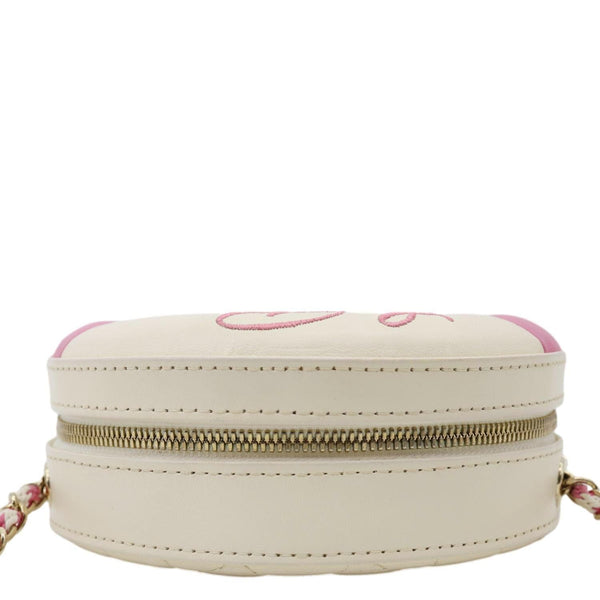CHANEL Coco Lifesaver Leather Round Crossbody Bag Pink