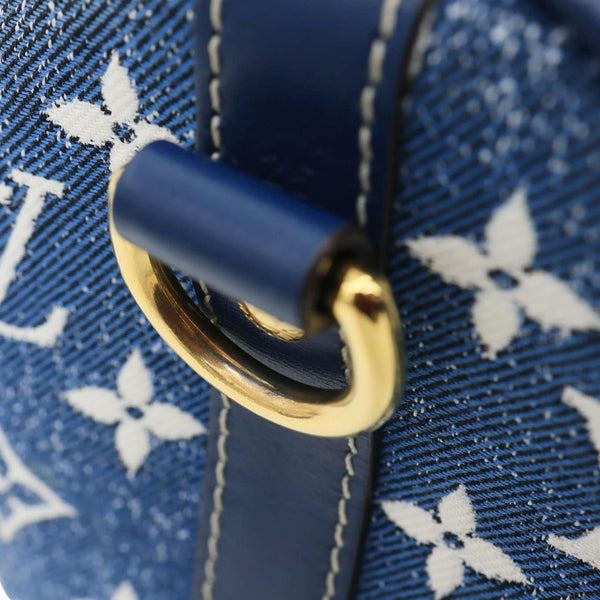 LOUIS VUITTON Speedy 25 Bandouliere Monogram Jacquard Denim Shoulder Bag Blue