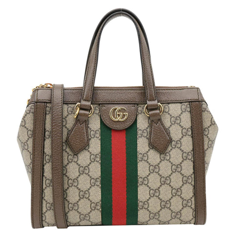 GUCCI Ophidia GG Small Supreme Canvas Tote Bag Beige 547551