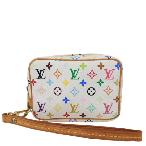LOUIS VUITTON Wapity Monogram Multicolor Canvas Pouch White
