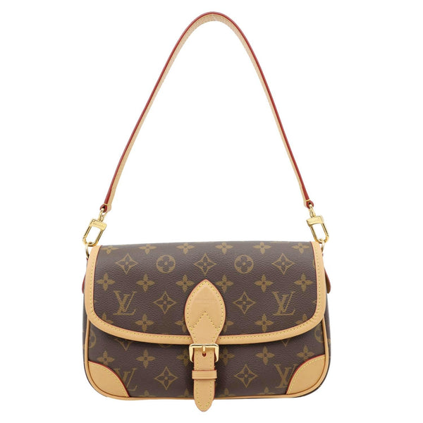LOUIS VUITTON Diane Monogram Canvas Shoulder Bag Brown
