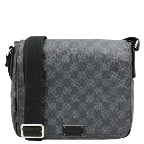 LOUIS VUITTON District PM Damier Graphite Messenger Bag Black