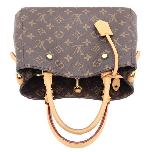 LOUIS VUITTON Montaigne BB Monogram Canvas Shoulder Bag Brown