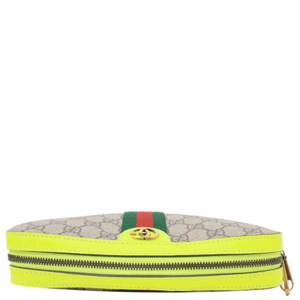 GUCCI Ophidia Small Web GG Supreme Canvas Wristlet Shoulder Bag Beige 699439