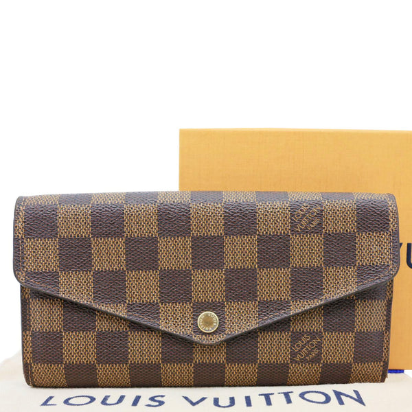 LOUIS VUITTON Sarah Damier Ebene Wallet Brown