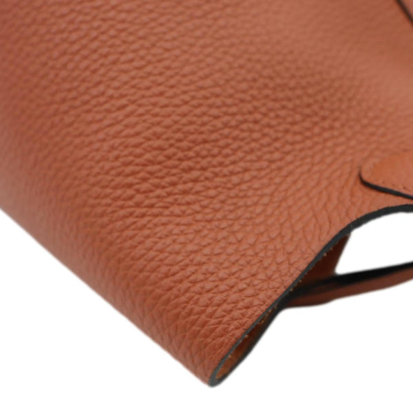 HERMES Picotin Lock 18 Taurillon Clemence Leather Hobo Bag Orange Apricot