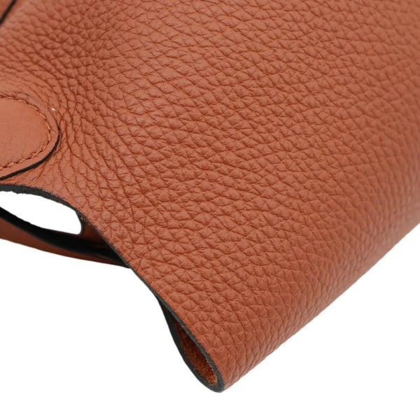 HERMES Picotin Lock 18 Taurillon Clemence Leather Hobo Bag Orange Apricot