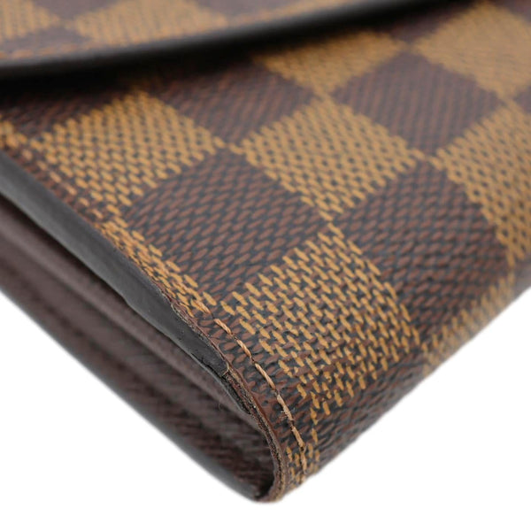 LOUIS VUITTON Sarah Damier Ebene Wallet Brown
