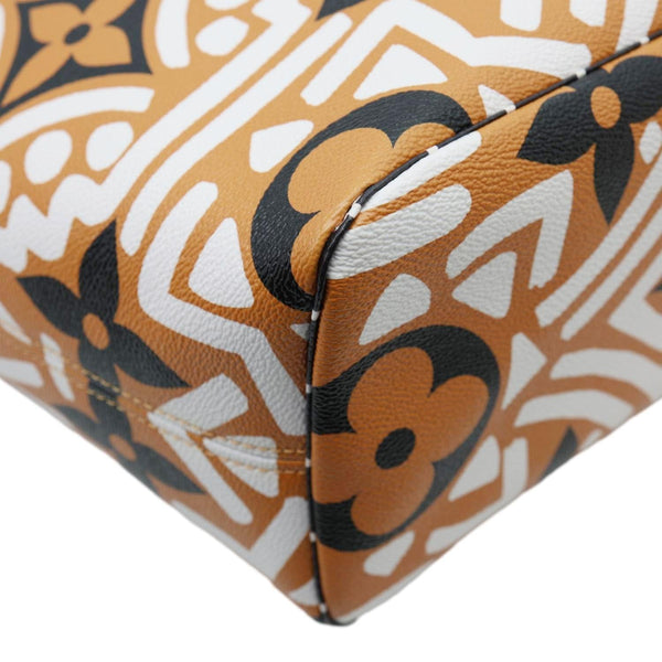 LOUIS VUITTON Neverfull Crafty MM Monogram Giant Canvas Tote Bag Caramel