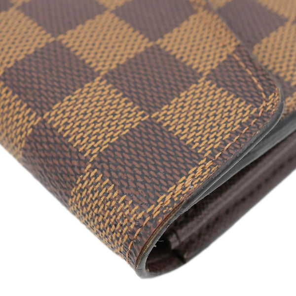 LOUIS VUITTON Sarah Damier Ebene Wallet Brown