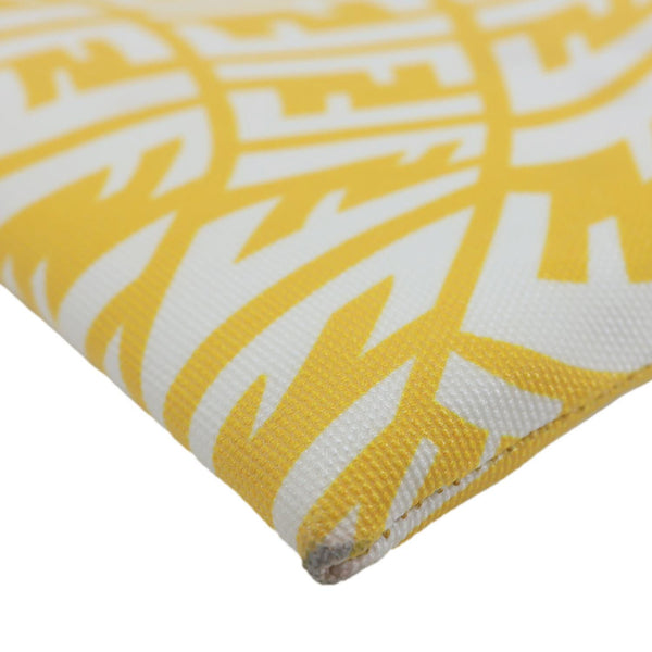 FENDI FF Vertigo Coated Canvas Shoulder Bag Yellow