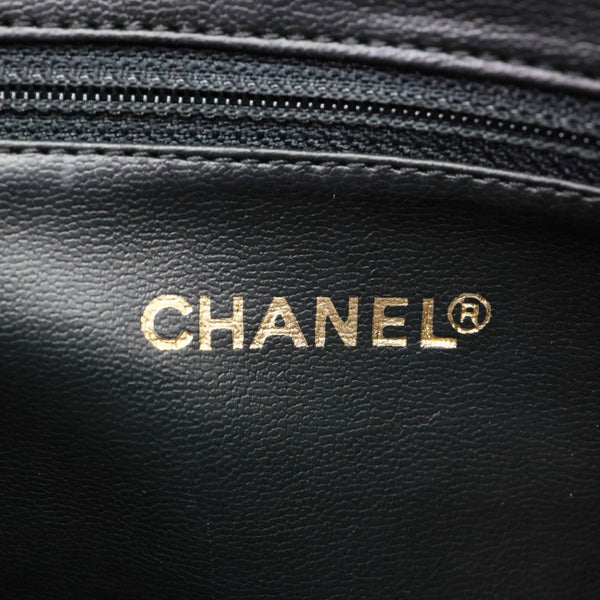 CHANEL Triple CC Lambskin Caviar Leather Shoulder Bag Black