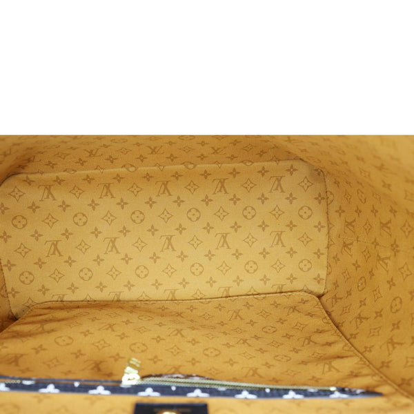 LOUIS VUITTON Neverfull Crafty MM Monogram Giant Canvas Tote Bag Caramel