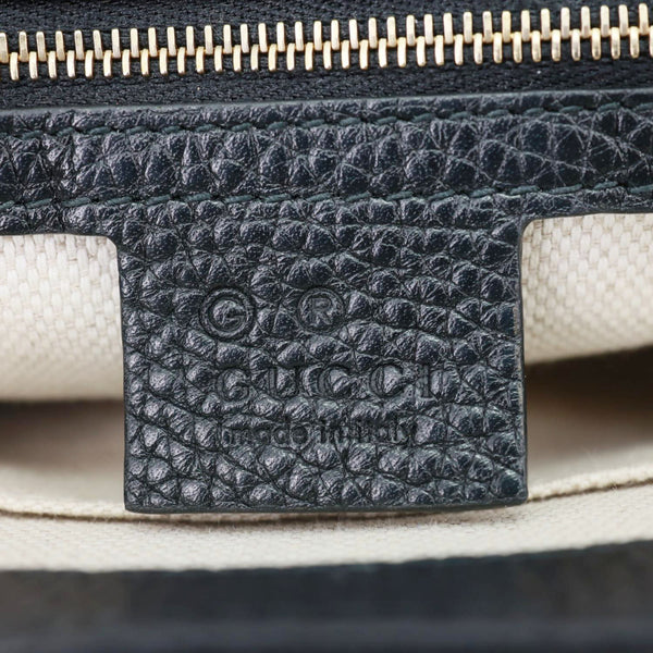 GUCCI Soho Flap Leather Chain Crossbody Bag Black 536224