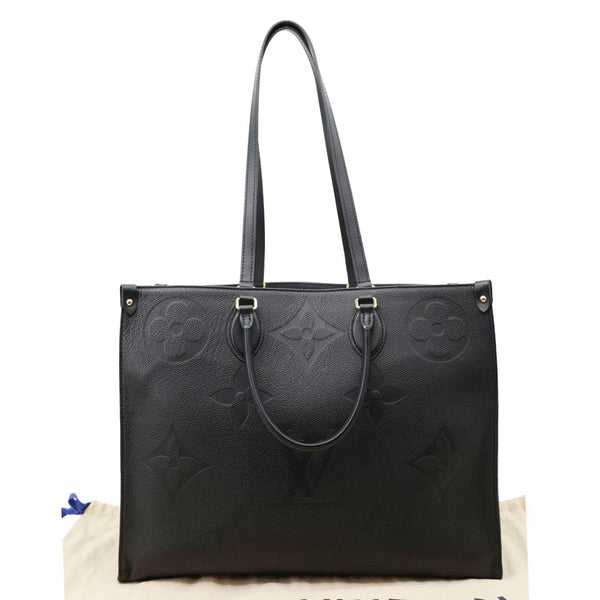 LOUIS VUITTON Onthego GM Monogram Empreinte Leather Tote Bag Black