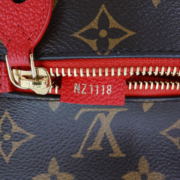 VUITTON Popincourt Monogram Canvas Tote Bag Red