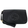 GUCCI Soho Flap Leather Chain Crossbody Bag Black 536224