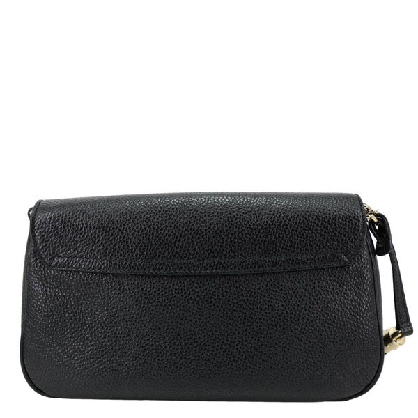 GUCCI Soho Flap Leather Chain Crossbody Bag Black 536224