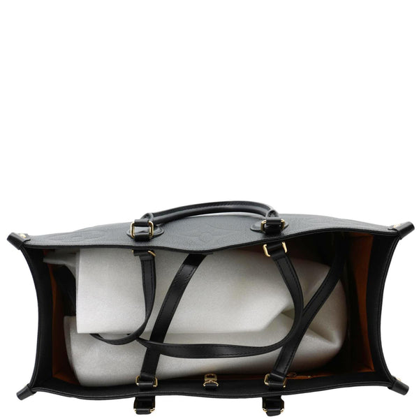 LOUIS VUITTON Onthego GM Monogram Empreinte Leather Tote Bag Black