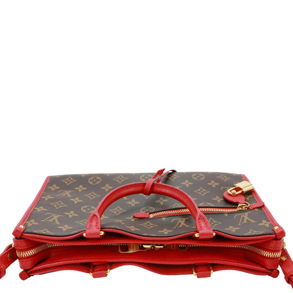 VUITTON Popincourt Monogram Canvas Tote Bag Red