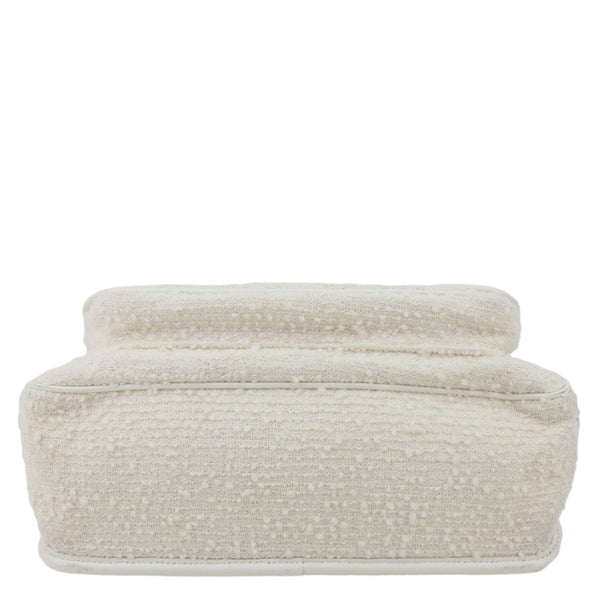 YVES SAINT LAURENT Niki Medium Tweed Shoulder Bag White