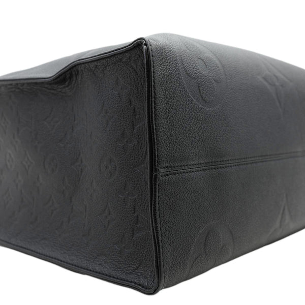LOUIS VUITTON Onthego GM Monogram Empreinte Leather Tote Bag Black
