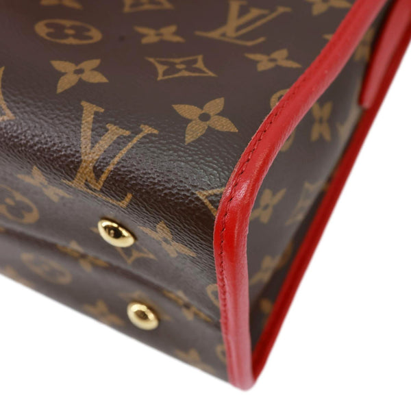 VUITTON Popincourt Monogram Canvas Tote Bag Red