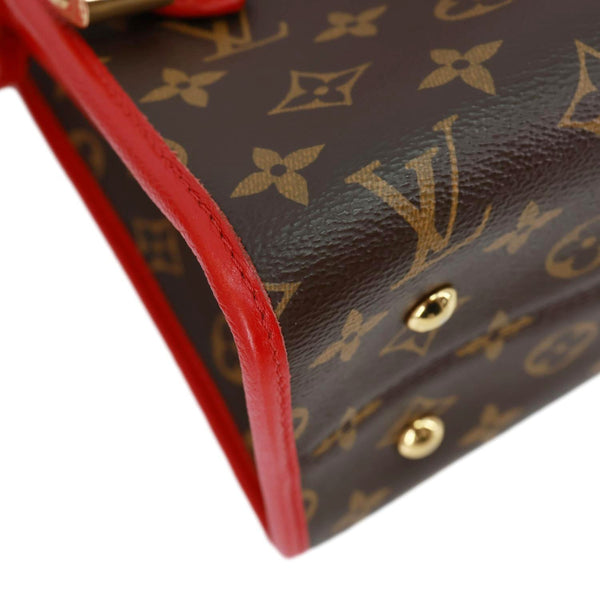 VUITTON Popincourt Monogram Canvas Tote Bag Red