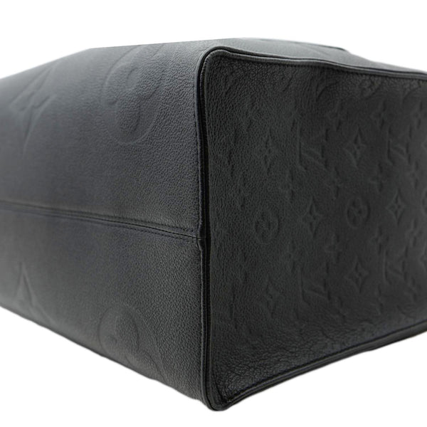 LOUIS VUITTON Onthego GM Monogram Empreinte Leather Tote Bag Black