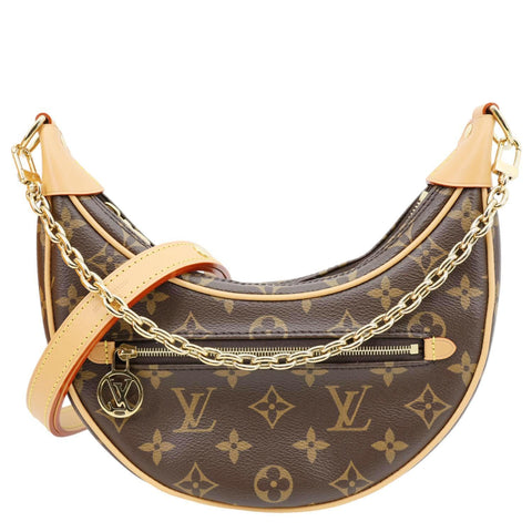 LOUIS VUITTON Loop Monogram Reverse Canvas Hobo Bag Brown