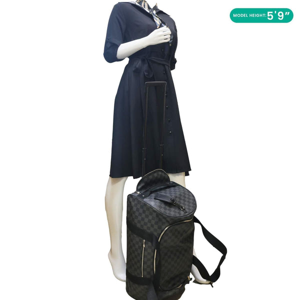LOUIS VUITTON Neo Eole 55 Damier Graphite Rolling Travel Bag Black