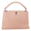 LOUIS VUITTON Capucines MM Taurillon Leather Satchel Bag Magnolia