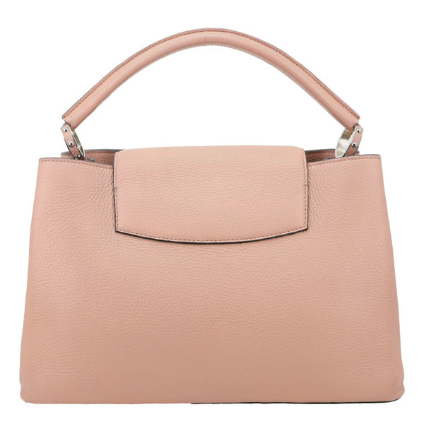 LOUIS VUITTON Capucines MM Taurillon Leather Satchel Bag Magnolia