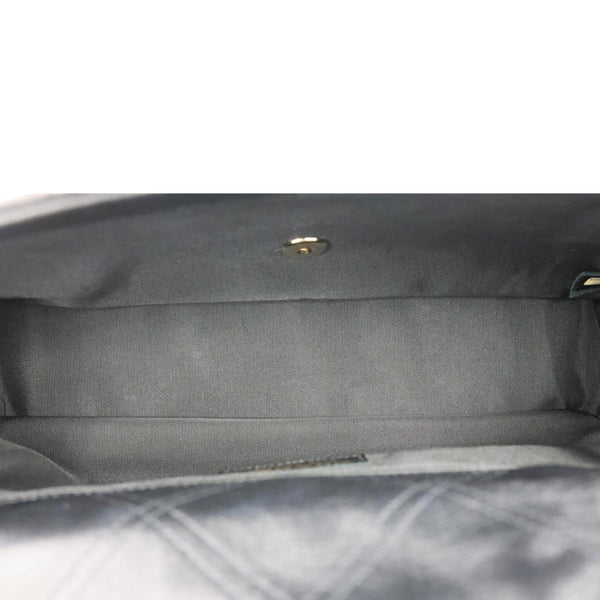 CHANEL CC Pearl Studded Flap Quilted Leather Crossbody Bag Black