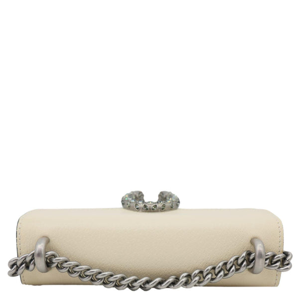 GUCCI Dionysus Mini Leather Crossbody Bag Off White 421970
