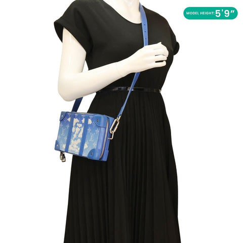 LOUIS VUITTON Soft Trunk Monogram Clouds Crossbody Bag Blue