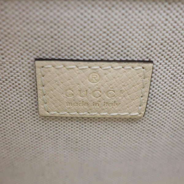 GUCCI Dionysus Mini Leather Crossbody Bag Off White 421970