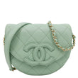CHANEL Timeless Curved Flap Quilted Leather Chain Shoulder Bag Green