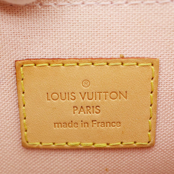 LOUIS VUITTON Croisette Damier Azur Satchel Crossbody Bag Rose Ballerine