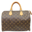 LOUIS VUITTON Speedy 30 Monogram Canvas Satchel Bag Brown