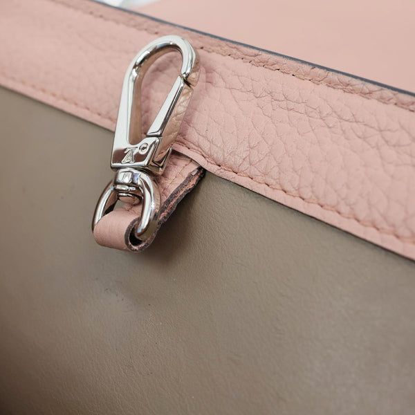 LOUIS VUITTON Capucines MM Taurillon Leather Satchel Bag Magnolia